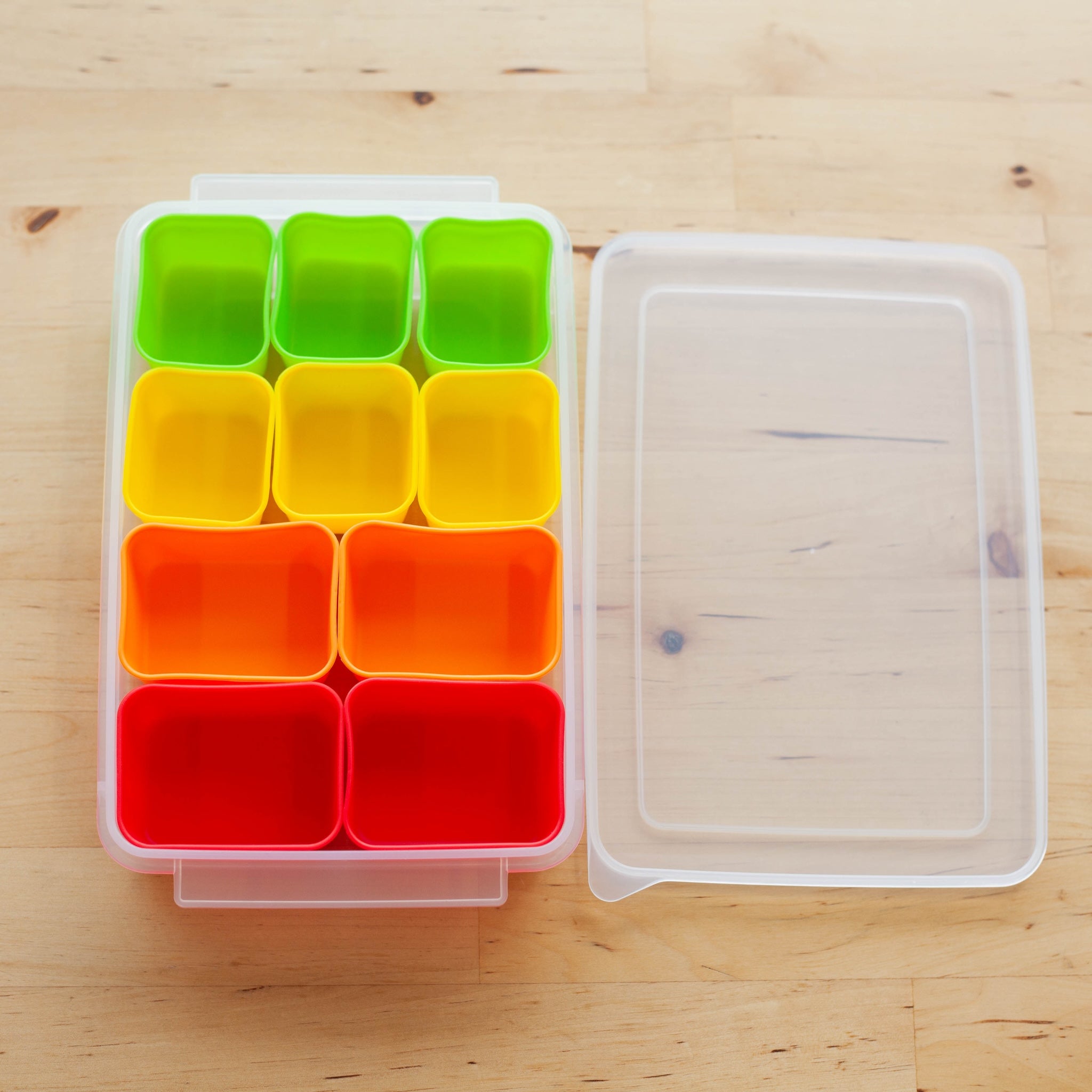 Juego de vasos divisores de silicona | Rectángulo