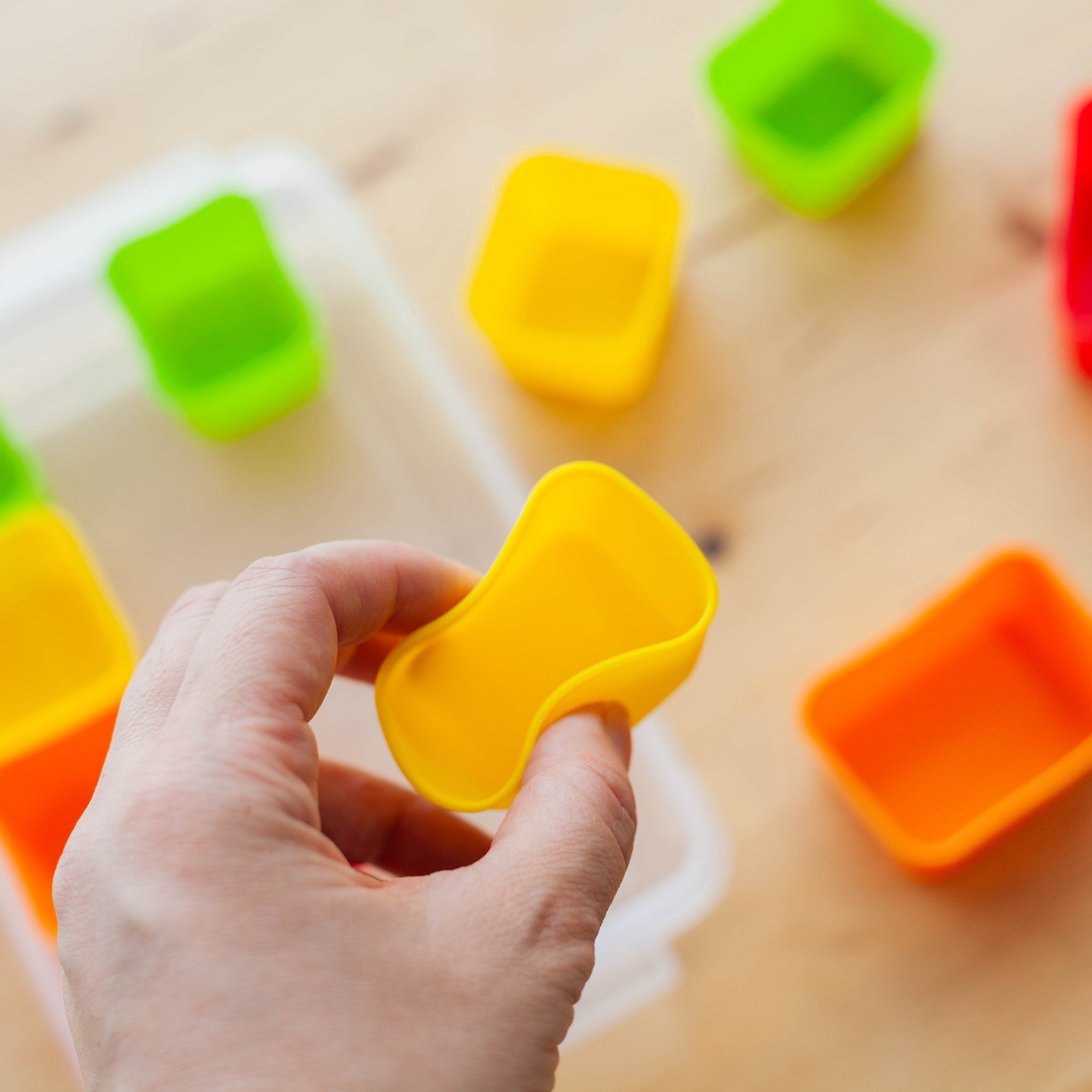 Juego de vasos divisores de silicona | Rectángulo