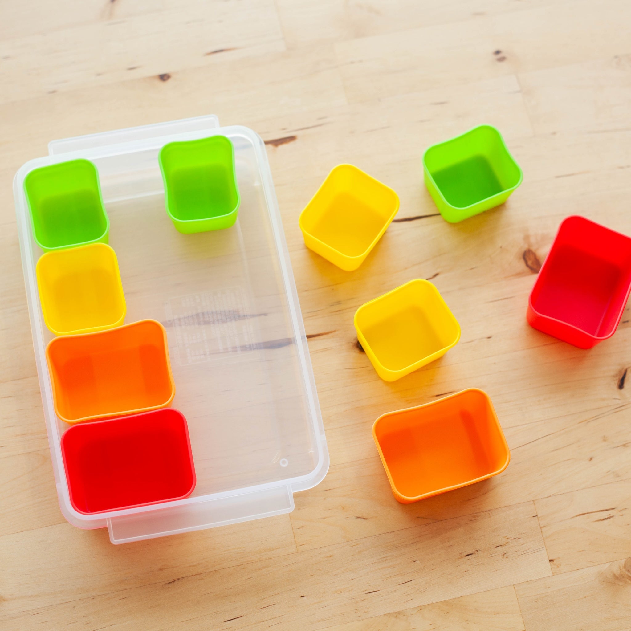 Juego de vasos divisores de silicona | Rectángulo