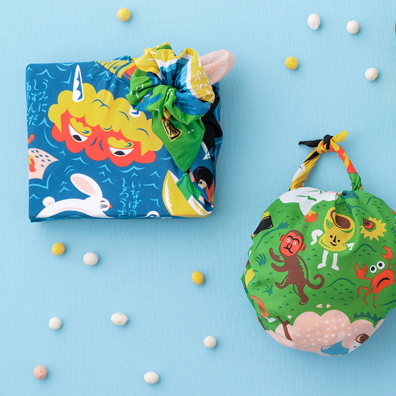 Cochae Musubi Furoshiki 70cm | Folk Tales, Sea Edition (blue)