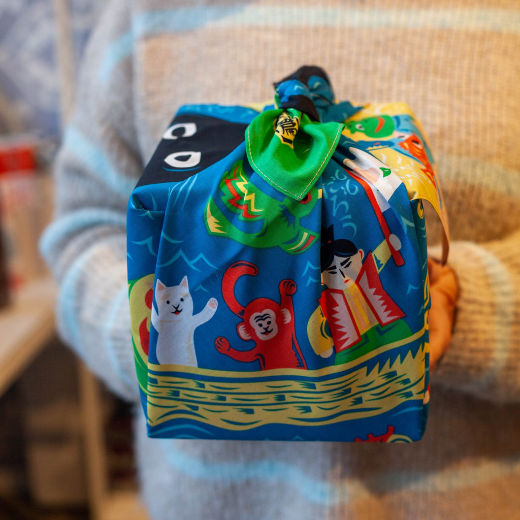 Cochae Musubi Furoshiki 70cm | Folk Tales, Sea Edition (blue)