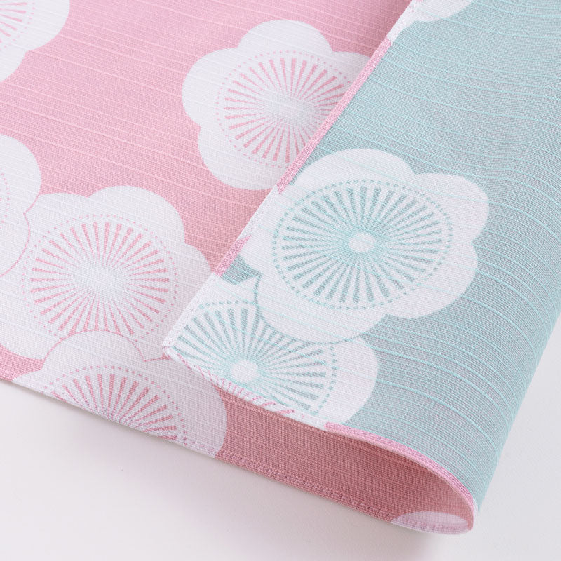 Isa Monyo Reversible Furoshiki 48cm | Ume Baby Pink &amp; Blau 