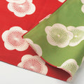 Isa Monyo Reversible Furoshiki 48cm | Ume Red and Green