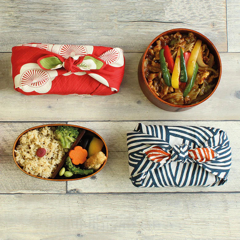 Furoshiki reversible Isa Monyo 48cm | Ume (rojo/verde)