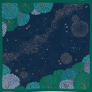 Furoshiki Hime Musubi 70 cm | Bosque de estrellas (azul marino)