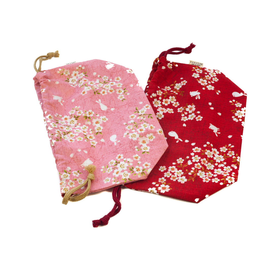Bolsa Bento Conejo Sakura | Rojo