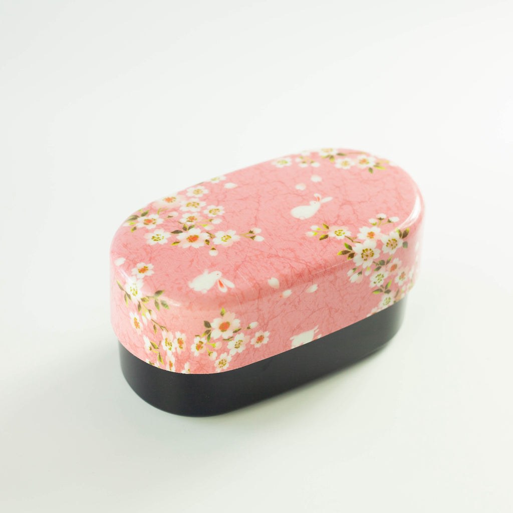 Sakura Rabbit Oval Bento Box 830ml | Pink