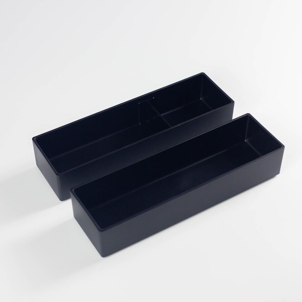 Fiambrera Bento de dos niveles estilo madera | Larga, 840 ml