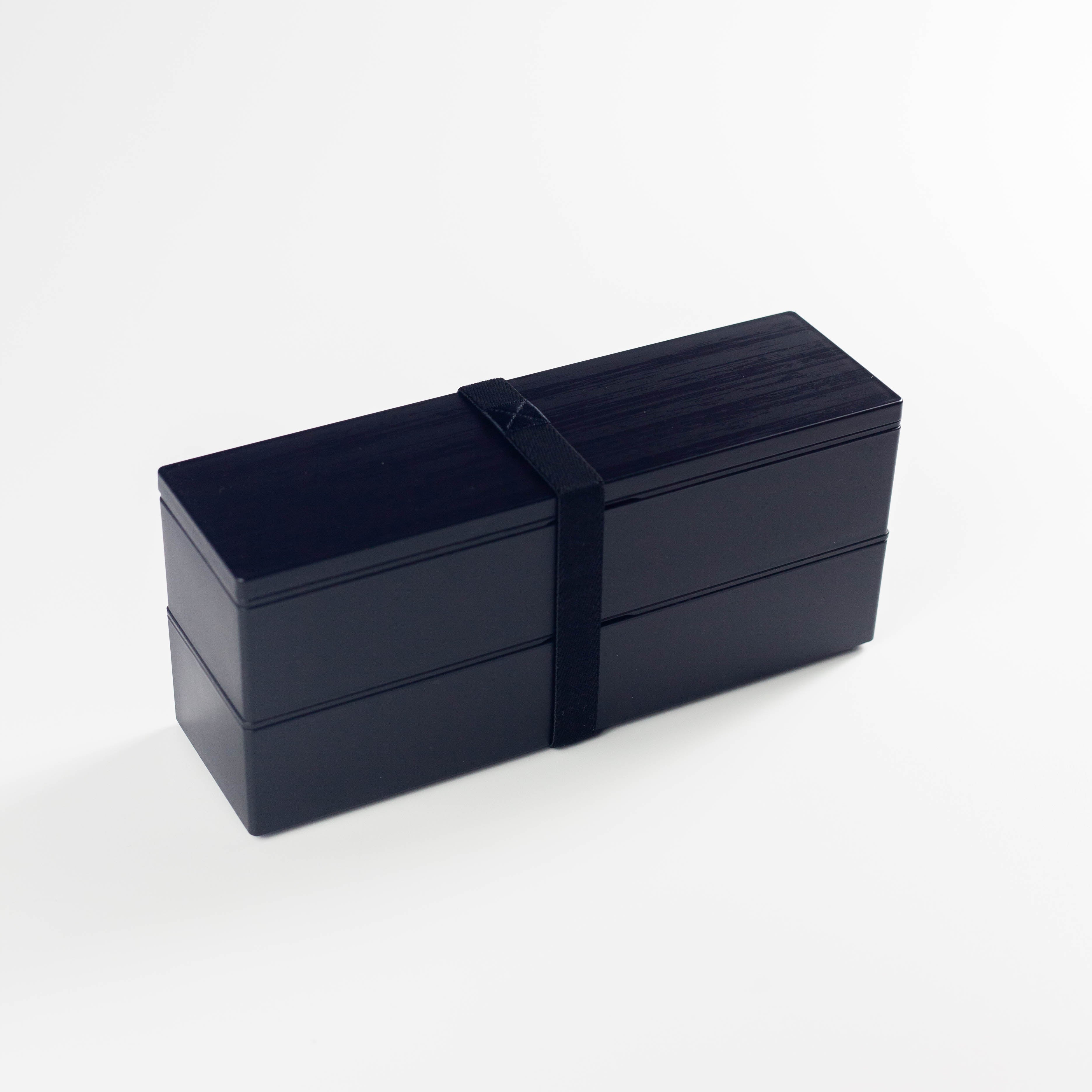 Fiambrera Bento de dos niveles estilo madera | Larga, 840 ml