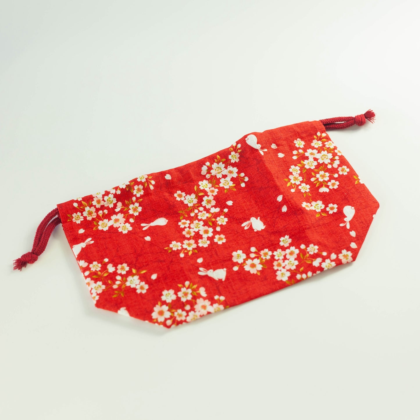 Sakura Rabbit Bento Bag | Red