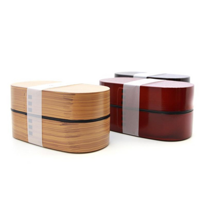 Nuri Wappa Holzfarbene Bento-Box | Helles Holz 900 ml