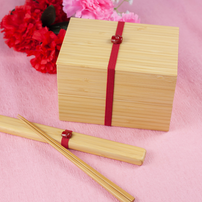 Handmade Take Bako Bento Box | Red