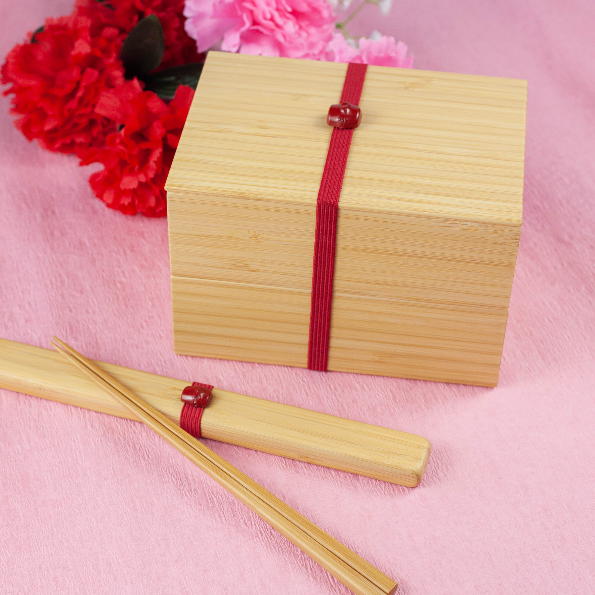 Caja Take Bako Bento hecha a mano | Rojo