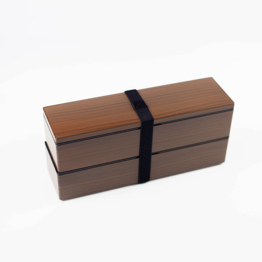 Schlanke Mokume-Bento-Box (840 ml) | Hellbraun 