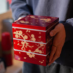 Caja Bento de Flor de Ciruelo | Rojo (15cm)