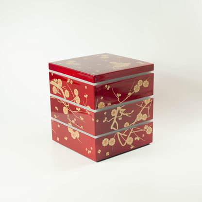 Plum Blossom Bento Box | Red (15cm)
