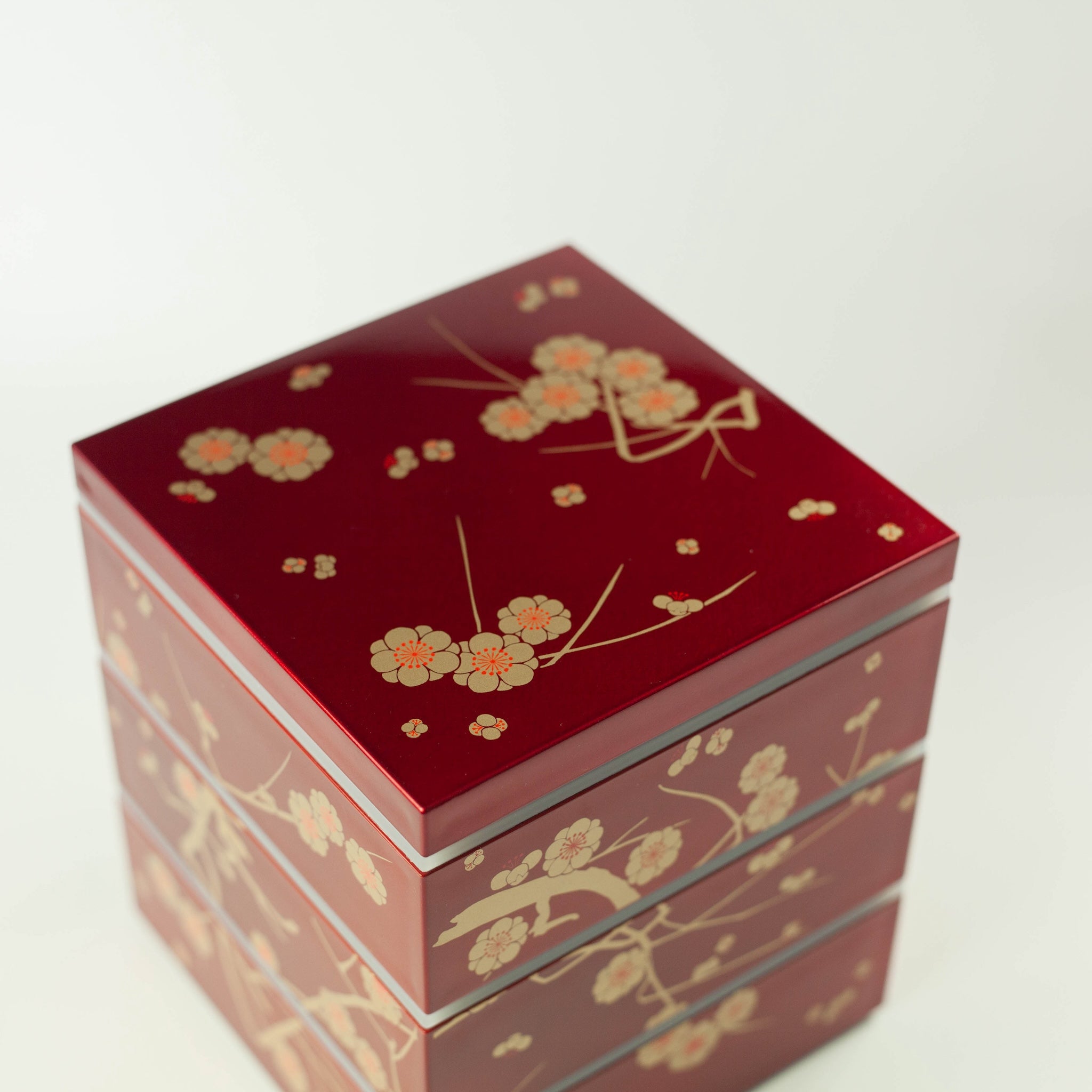 Plum Blossom Bento Box | Red (15cm)