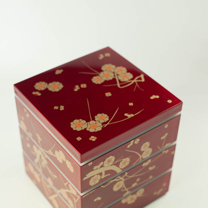 Plum Blossom Bento Box | Red (15cm)