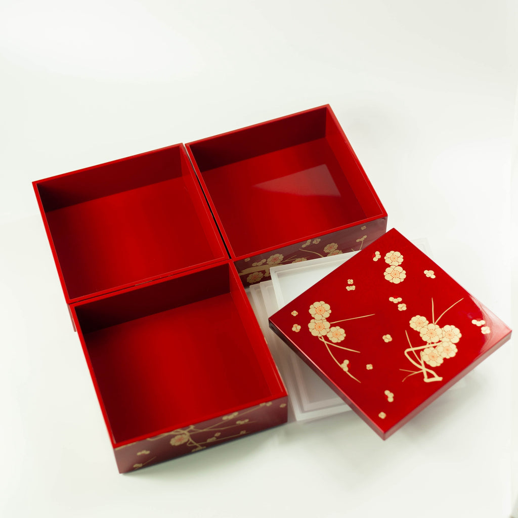 Plum Blossom Bento Box | Red (15cm)