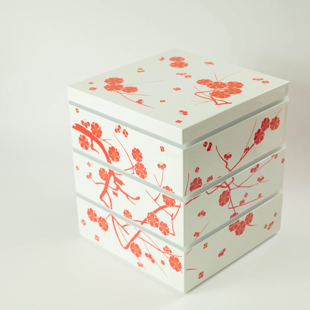 Plum Blossom Bento Box | White (15cm)
