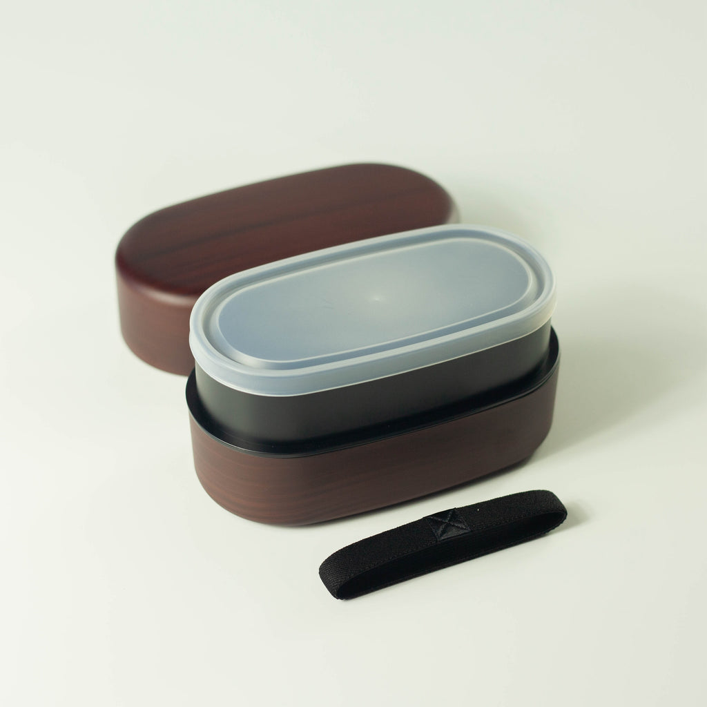 Fiambrera ovalada de dos niveles | Jumbo Mokume, 830 ml