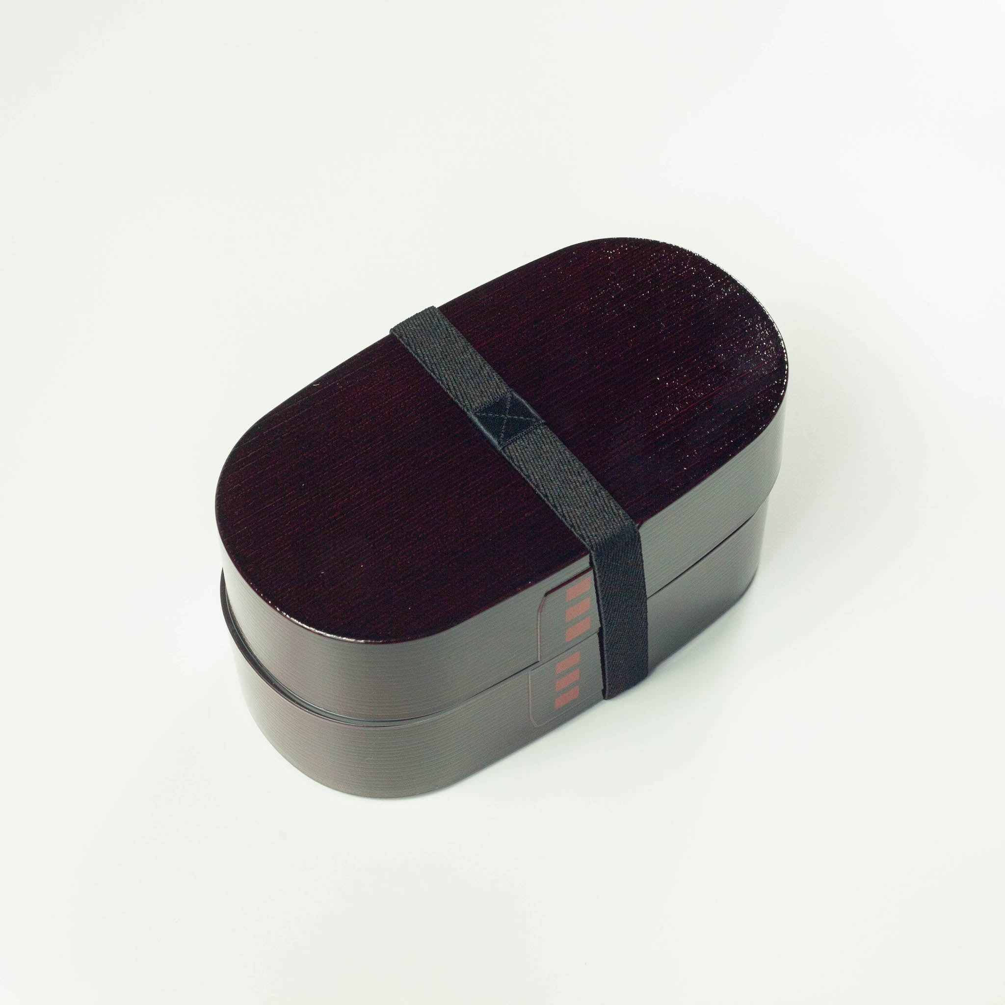 Caja bento Nuri Wappa en tono madera | Madera oscura, 900 ml