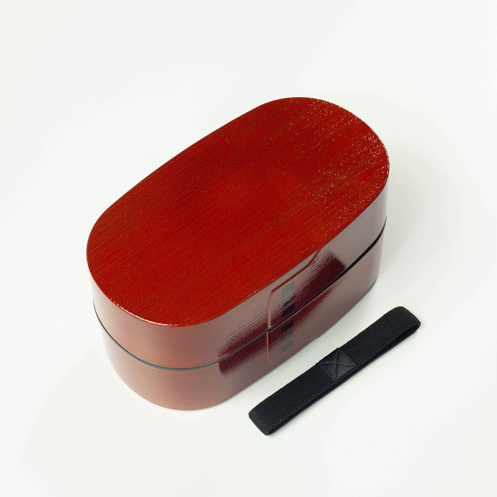Nuri Wappa Wood Tone Bento Box | Red 900mL