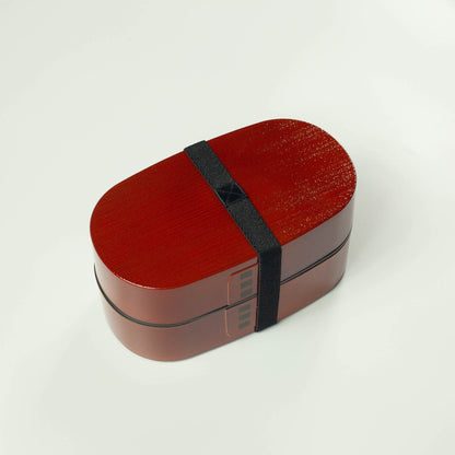 Nuri Wappa Wood Tone Bento Box | Red