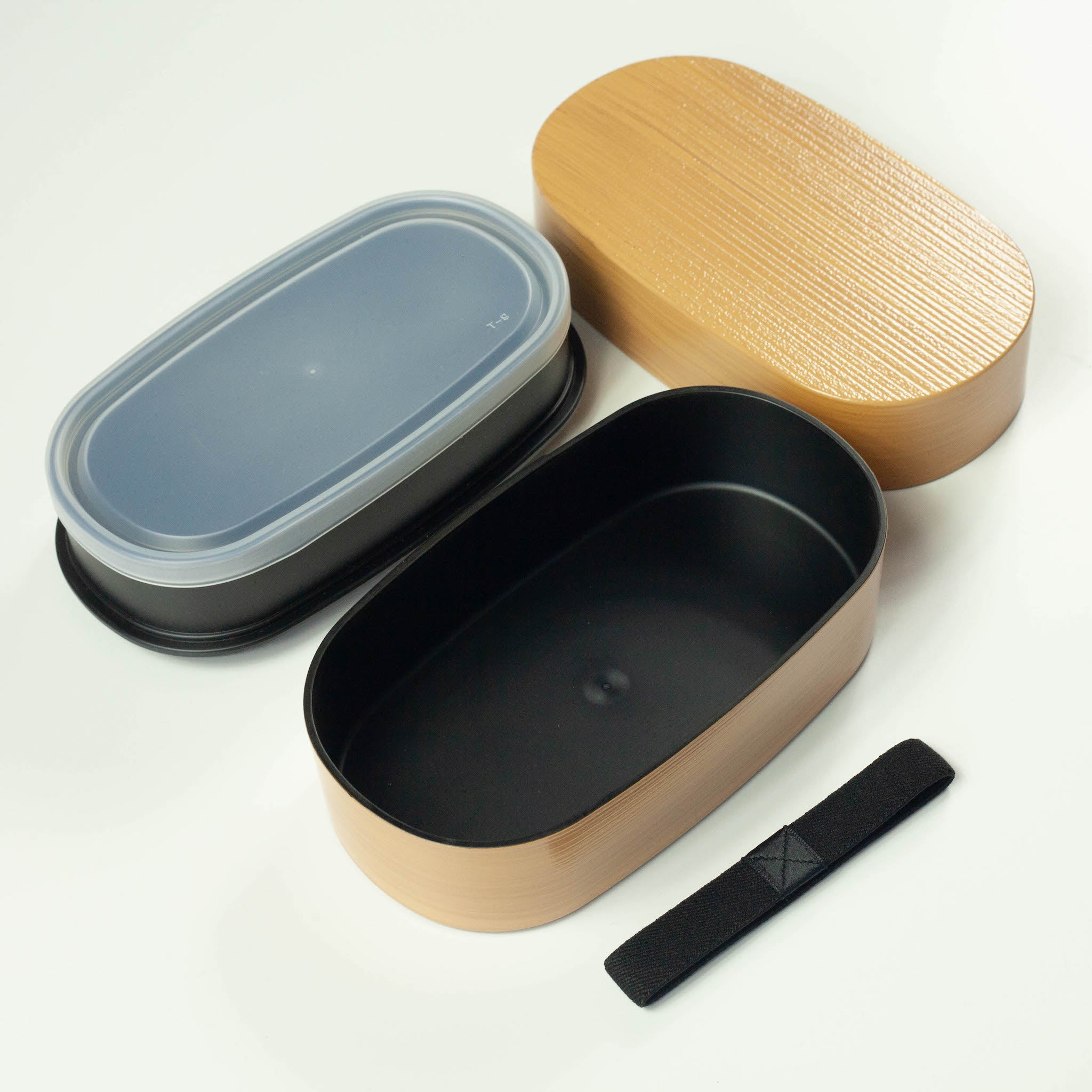 Caja Bento en tono madera Nuri Wappa | Madera Clara 900mL