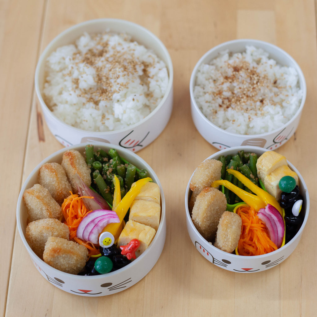 Gran Kokeshi Bento Maneki-Neko Blanco 1200mL