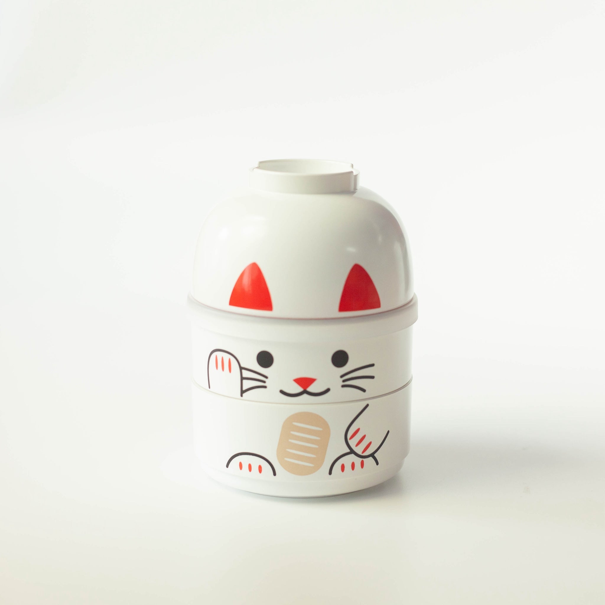 Kokeshi Bento Box | Maneki Neko White