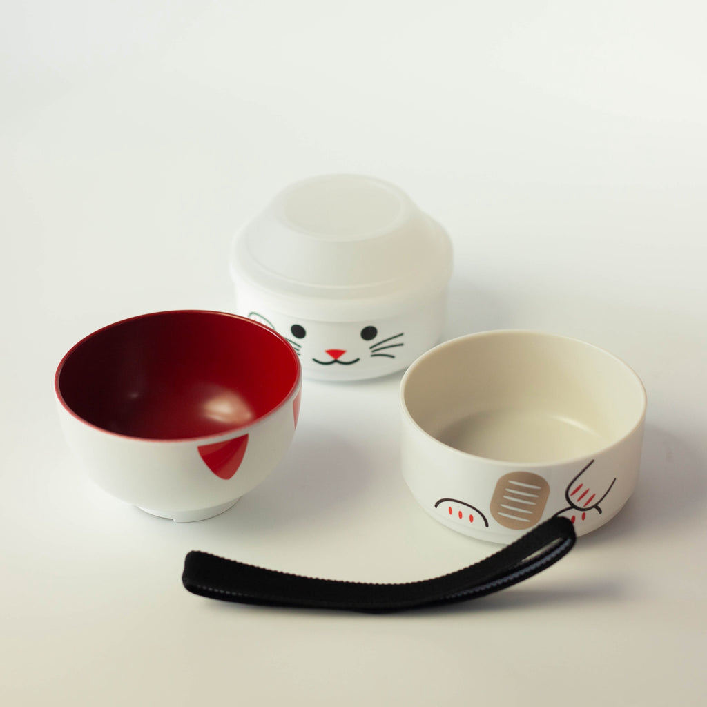 Kokeshi Bento | Maneki-Neko White