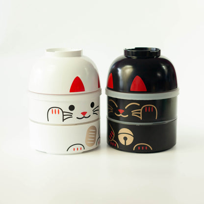Big Kokeshi Bento Maneki-Neko White 1200mL