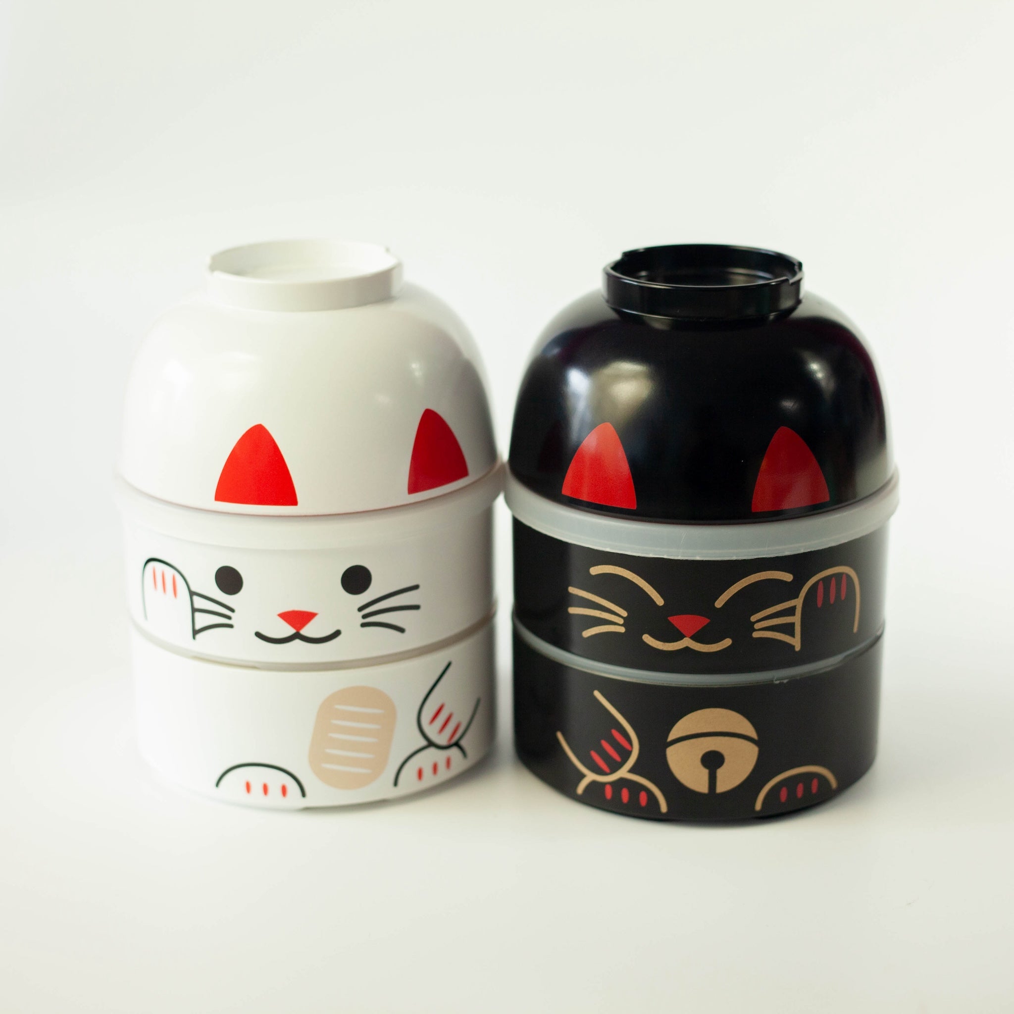 Gran Kokeshi Bento Maneki-Neko Blanco 1200mL