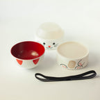 Gran Kokeshi Bento Maneki-Neko Blanco 1200mL