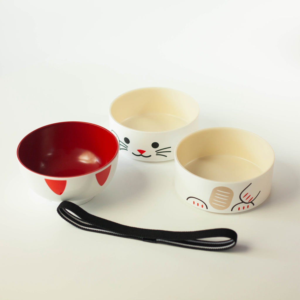 Gran Kokeshi Bento Maneki-Neko Blanco 1200mL