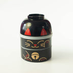 Big Kokeshi Bento Maneki-Neko Black 1200mL