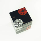 Caja de picnic de tres niveles Ojyu, mediana, negra (15 cm)