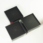 Caja de picnic de tres niveles Ojyu, mediana, negra (15 cm)