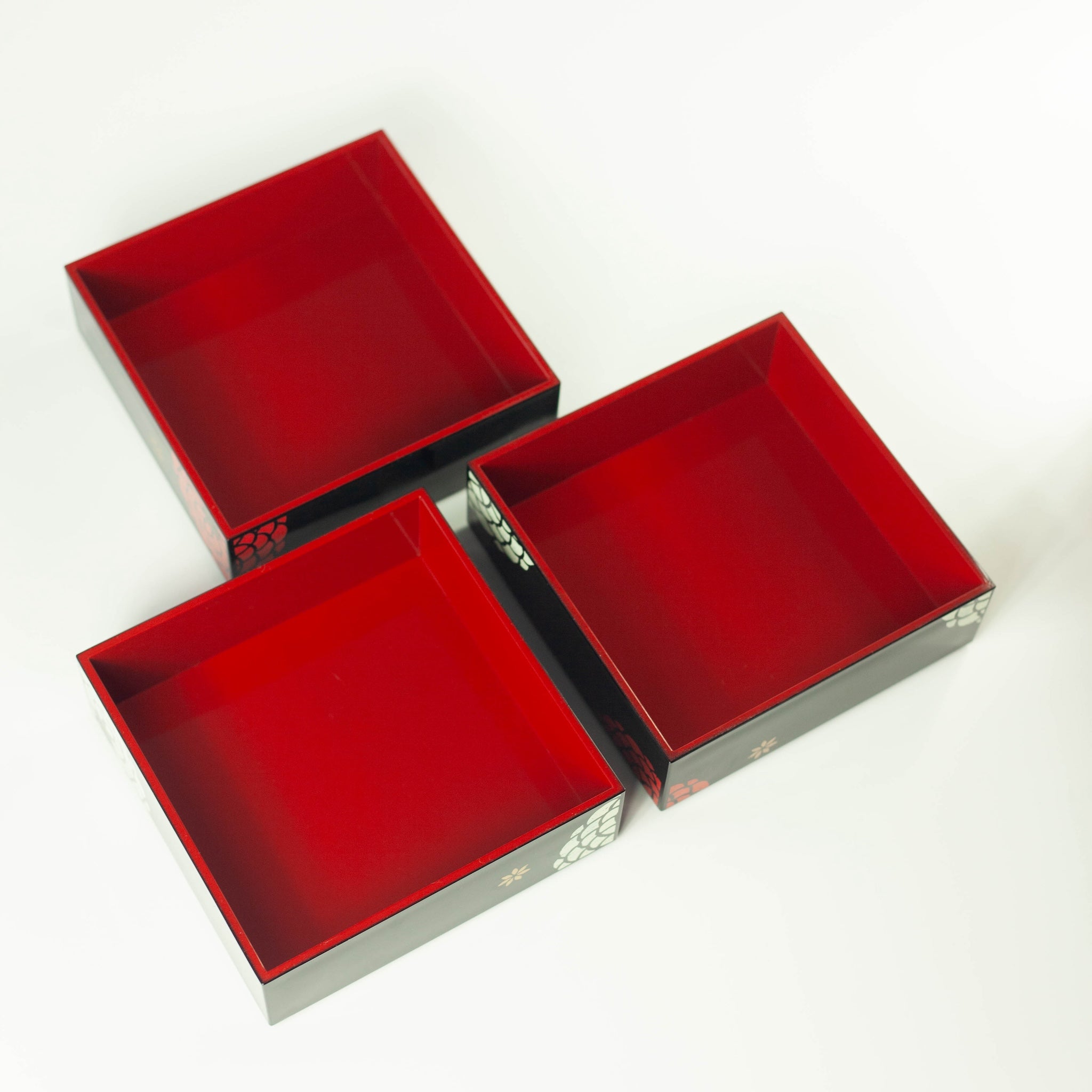 Ojyu Three Tier Picnic Box Large | Black (18cm)