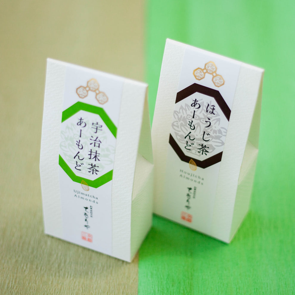Hojicha and Uji Matcha Covered Almonds Gift Set Bento&co