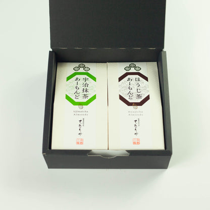 Hojicha and Uji Matcha Covered Almonds Gift Set