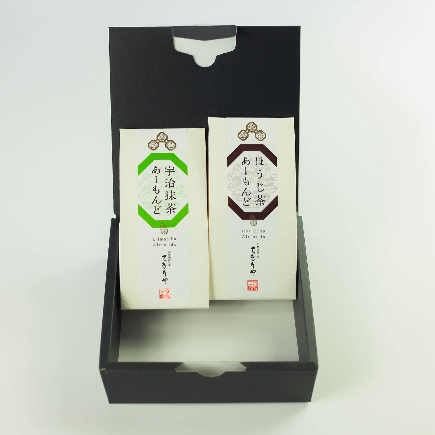 Hojicha and Uji Matcha Covered Almonds Gift Set