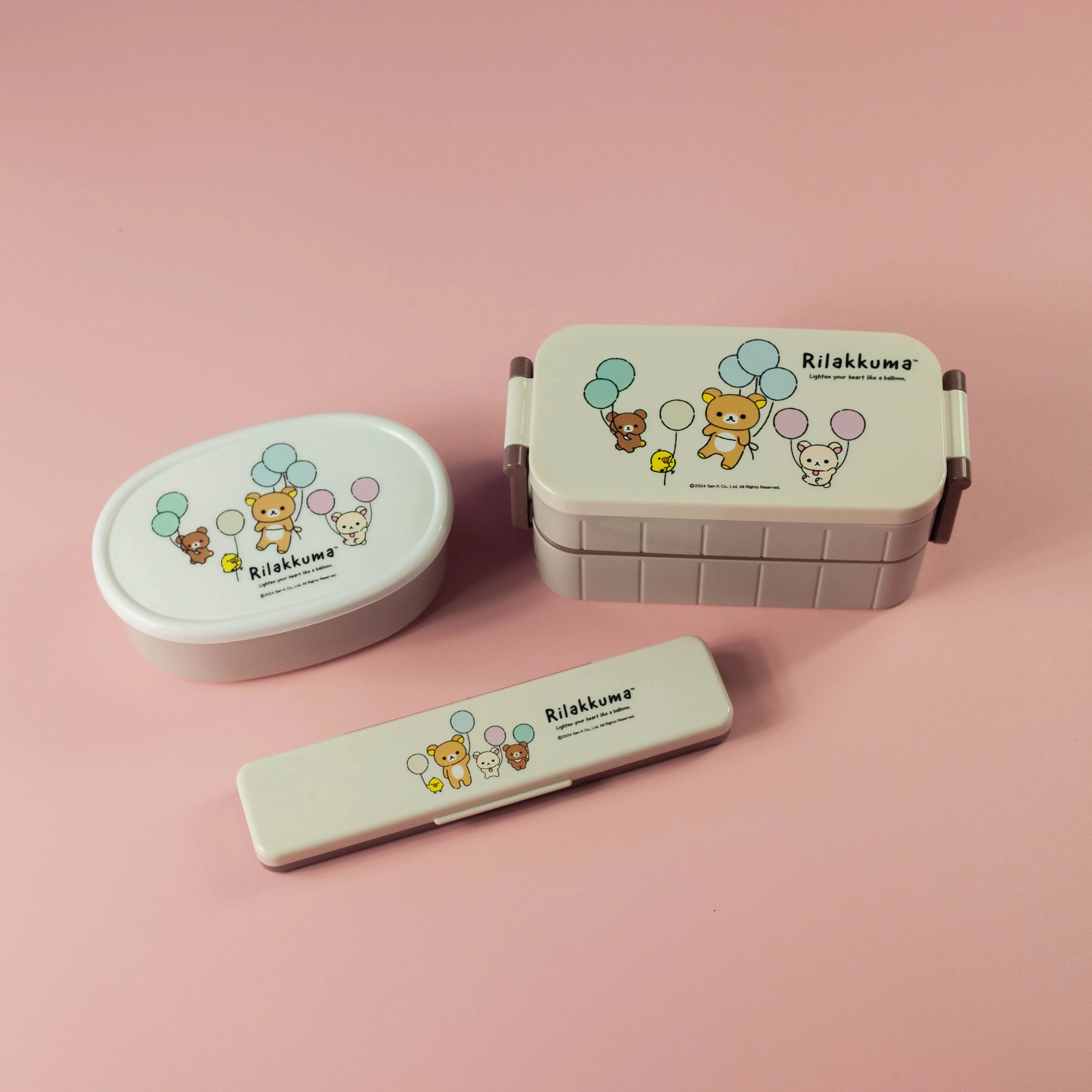 Rilakkuma Three-Piece Bento Box Set