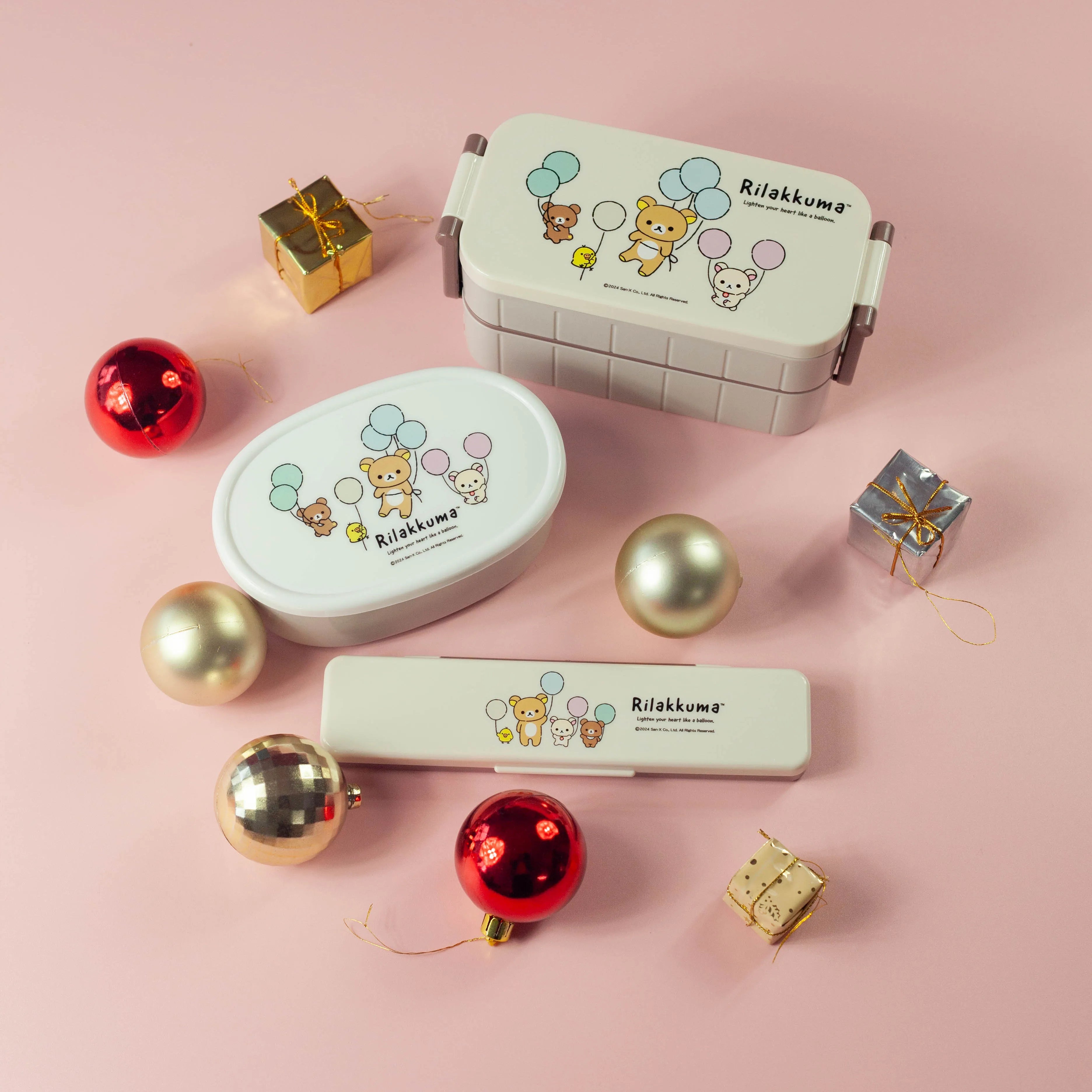 Rilakkuma Three-Piece Bento Box Set