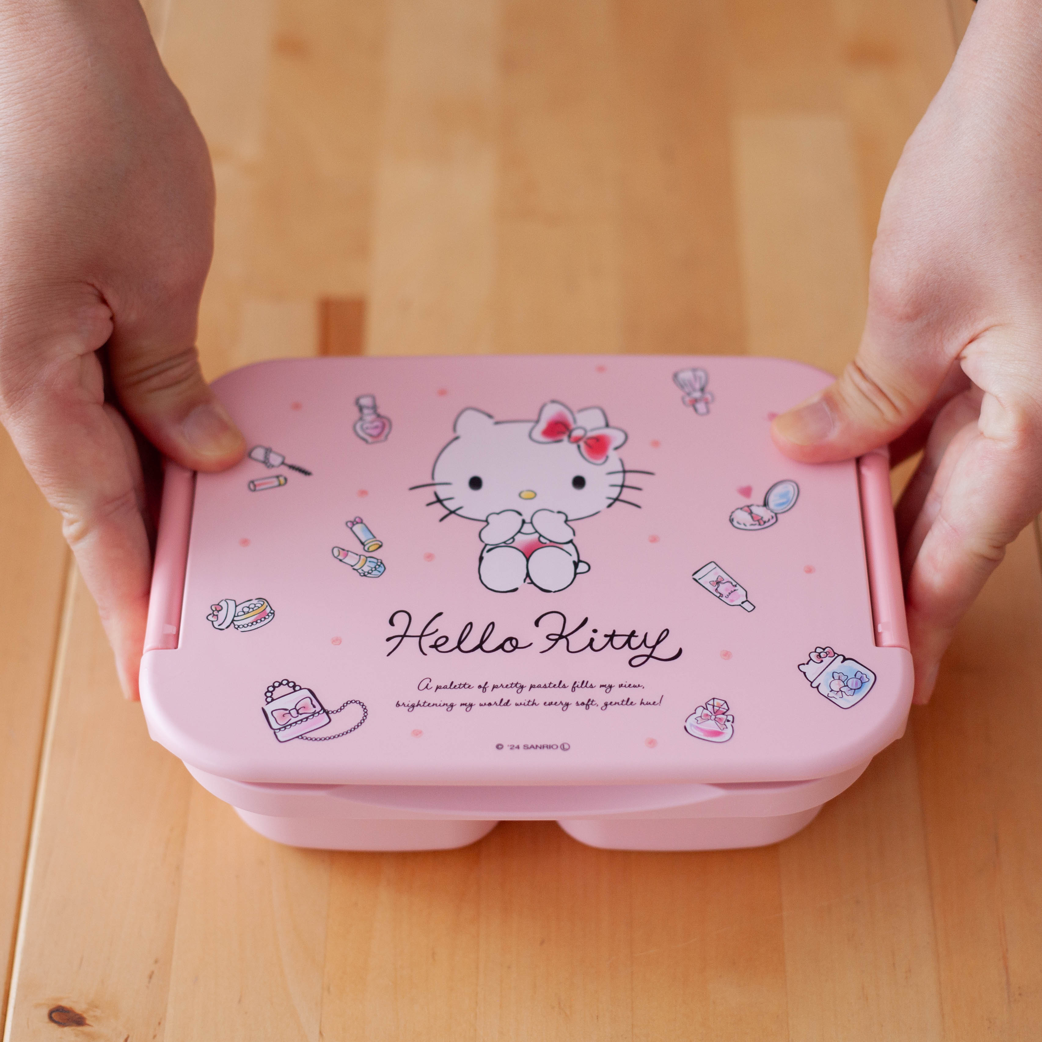 Hello Kitty One-Tier Shikiri Bento Box | Water Colors (500ml)