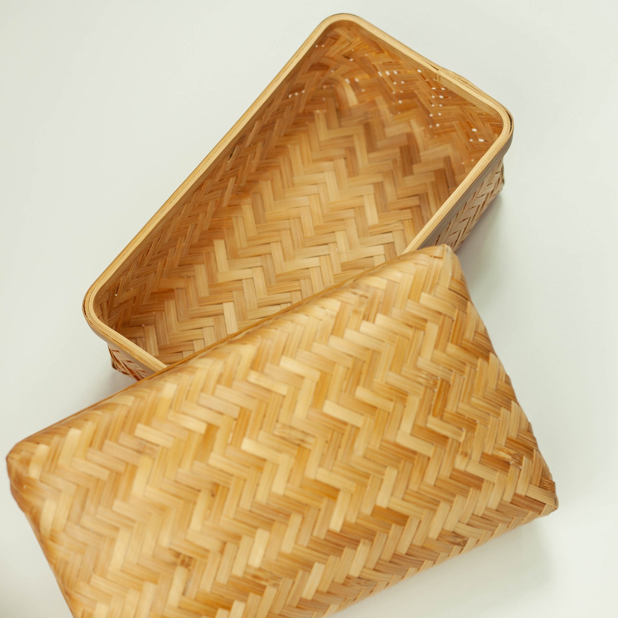 Caja Bento de Bambú Tejido