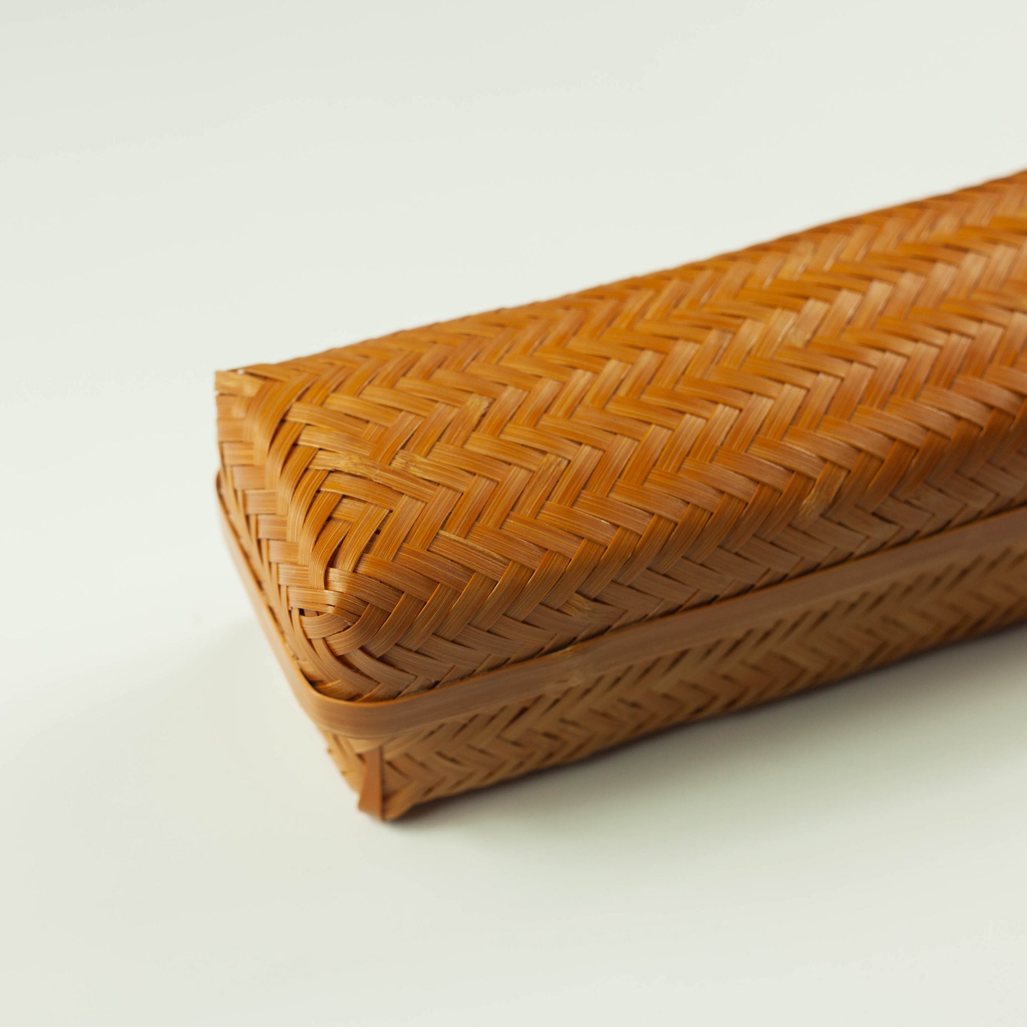 Caja Bento de Bambú Tejido | Largo (580 ml)
