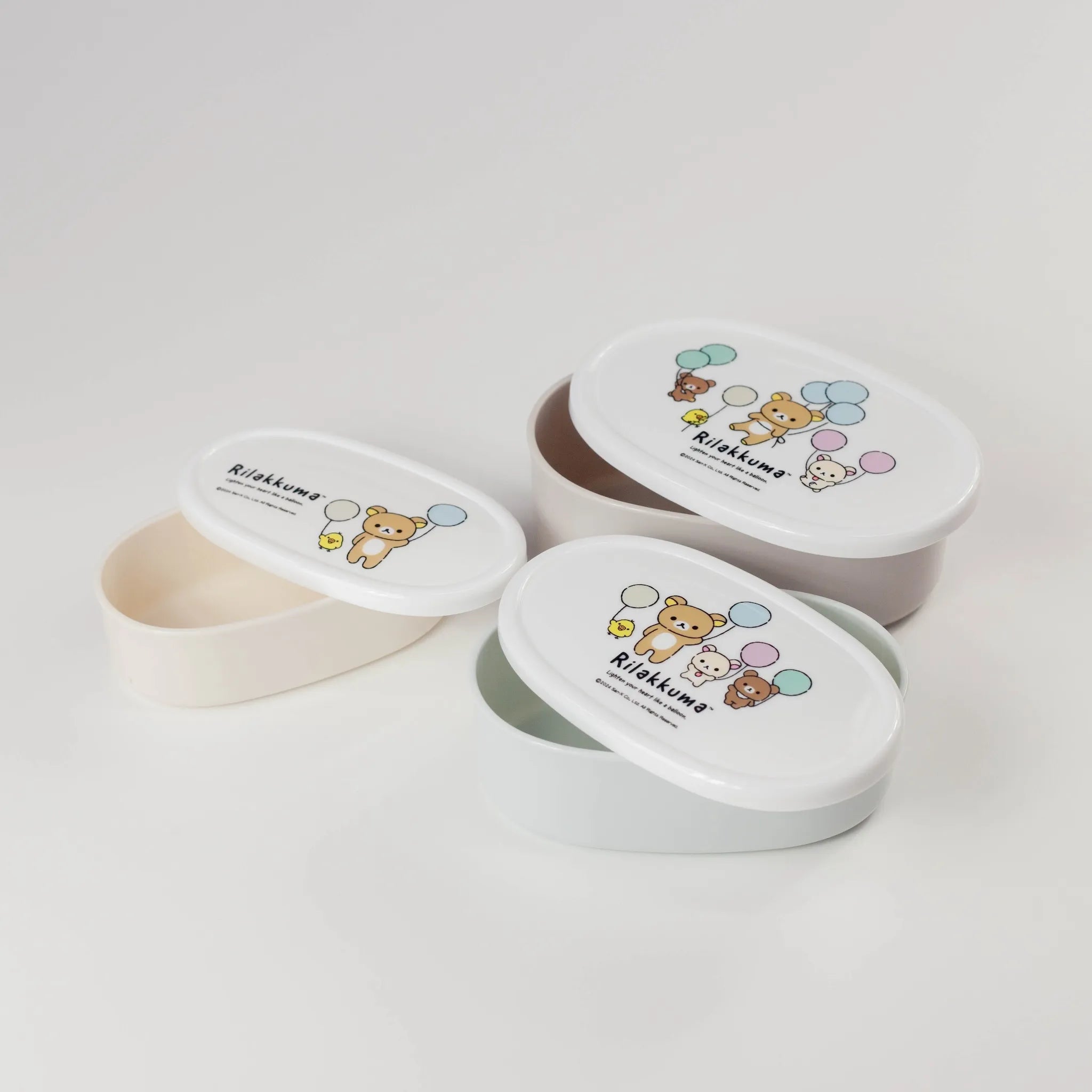 Rilakkuma 3-Piece Bento Box Set – Cute Japanese Lunch Boxes