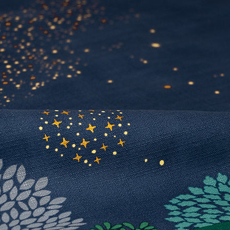 Furoshiki Hime Musubi 70 cm | Bosque de estrellas (azul marino)